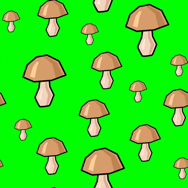 Beige Mushrooms Different Order Printing — Stock Photo, Image