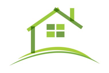 Yeşil emlak simgesi - illüstrasyon