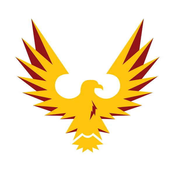 Eagle Symbool Geïsoleerd Witte Achtergrond — Stockvector