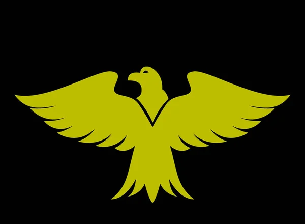 Symbole Aigle Dessin Emblème Illustration Aigle Attaquant — Image vectorielle