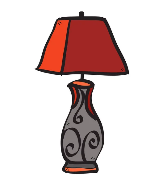 Isolated Cartoon Lamp Symbol Vector Illustration White Background — Stock Vector