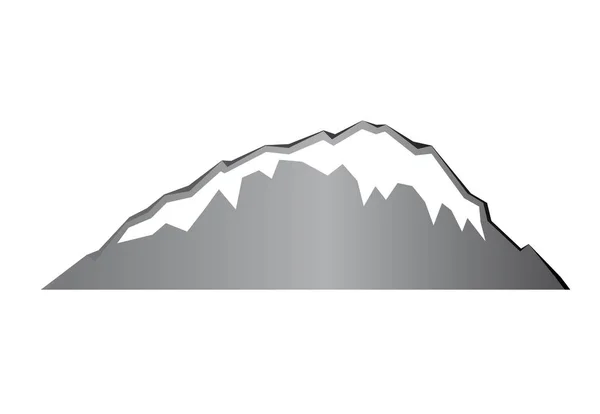 Blauwe Berg Vector Pictogram Geïsoleerd Witte Achtergrond Gestileerde Afbeelding — Stockvector