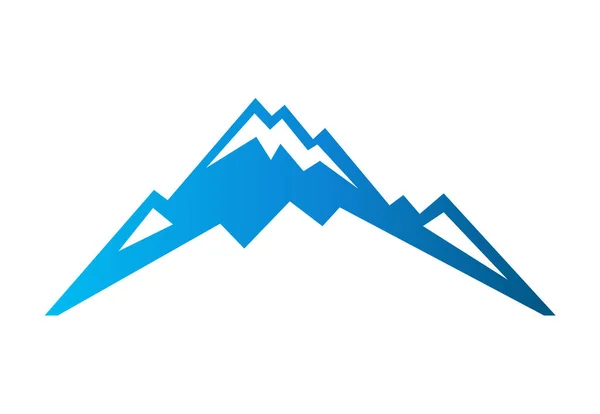 Синій Гірський Вектор Значок Ізольований Білому Тлі Стилізоване Зображення — стоковий вектор