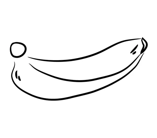 Banana Dibujos Animados Retro Ilustración Vectorial Sobre Fondo Blanco — Archivo Imágenes Vectoriales