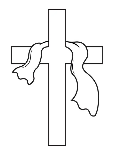 Символ Церковного Креста Символ Христианства — стоковый вектор