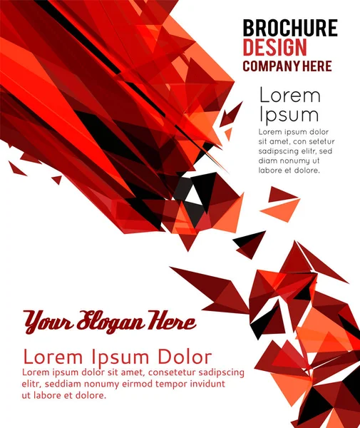 Design Futurista Fundo Com Triângulo Design Brochura Folheto — Vetor de Stock