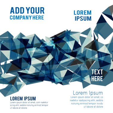 Fütürist Tasarım, üçgenli arkaplan - broşür tasarımı veya broşür