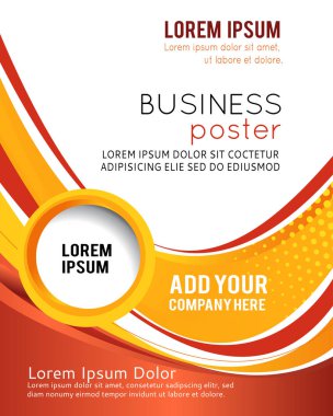 Profesyonel iş tasarım şablonu ya da kurumsal afiş tasarımı. Dergi kapağı, yayıncılık ve baskı sunumu. Soyut vektör arkaplanı.