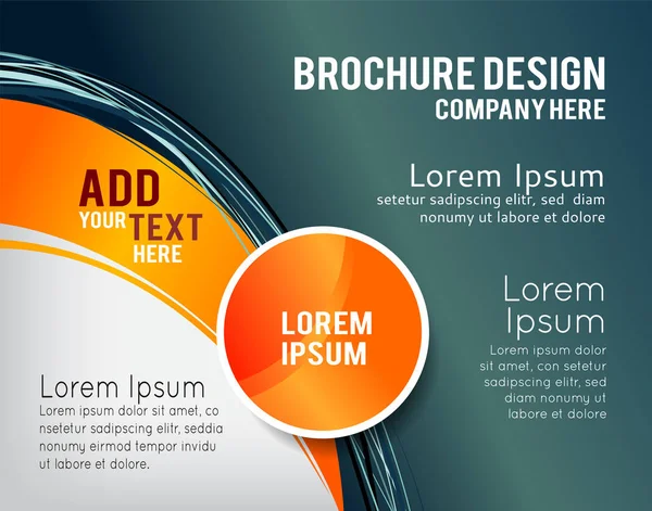 Modèle Dépliant Brochure Design Coloré Abstrait — Image vectorielle