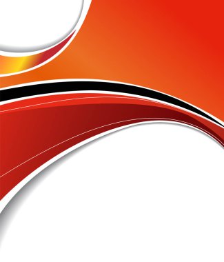 Siyah ve turuncu arka plan dalga - broşür tasarım