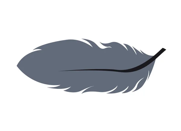 Icono de pluma. Logotipo de pluma aislado sobre fondo blanco. Plano ve — Vector de stock