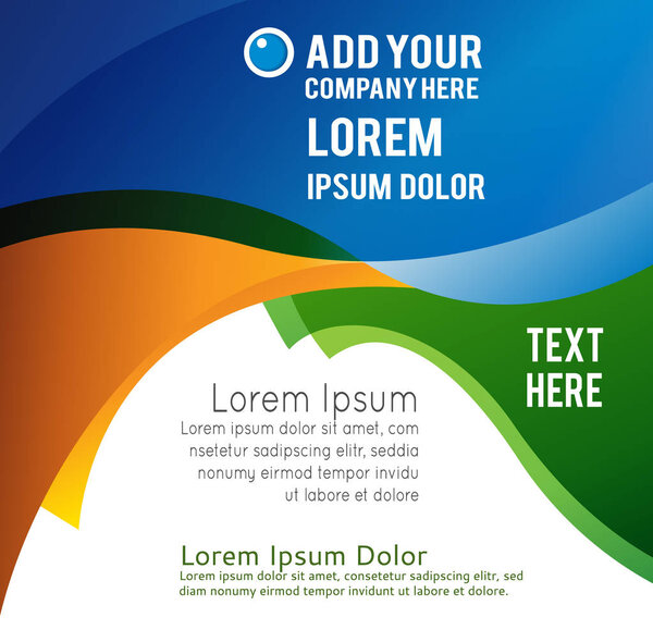 Журнал или брошюра, векторный дизайн гладкой кривой волны линий и кругов. Абстрактный цвет фона
.