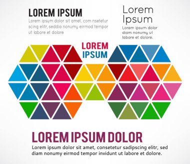 Şirket izole için vektör soyut üçgen logosu, beyaz