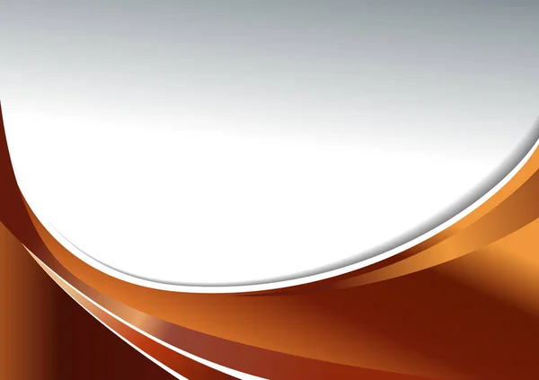Abstrakter orangefarbener Hintergrund mit Welle - Broschürendesign oder Flyer — Stockvektor