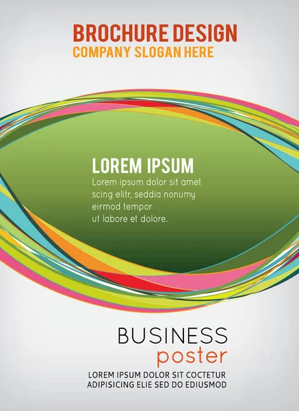 Шаблон листовки или брошюры, абстрактный красочный дизайн — стоковый вектор