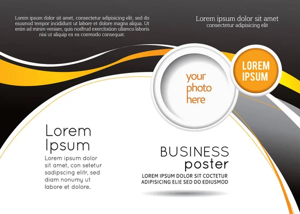 Elegante presentación de póster de negocios, portada de revista, diseño — Vector de stock