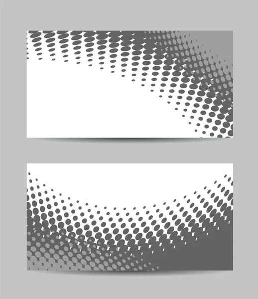 Векторные полутоновые креативные серые визитки — стоковый вектор