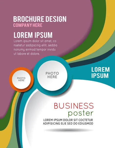 Εικονογραφημένη παρουσίαση των επιχειρήσεων. Κάλυψη περιοδικών, επαγγελματίες broc — Διανυσματικό Αρχείο