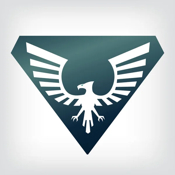 Símbolo águila, diseño de emblema, ilustración de águila atacante. — Archivo Imágenes Vectoriales