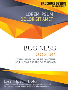Broşür veya el ilanı için arka plan üçgen kavramı tasarımı, abstra
