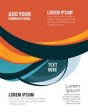 Soyutlama ile resimli renkli düzen. Dergi kapağı, bu