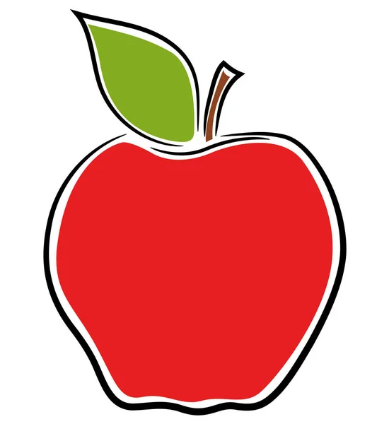 Icono del signo de Apple. Ilustración vectorial. — Vector de stock