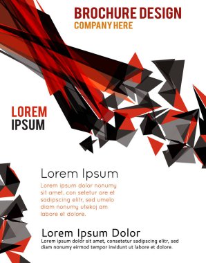 Fütürist Tasarım, üçgenli arkaplan - broşür tasarımı veya broşür