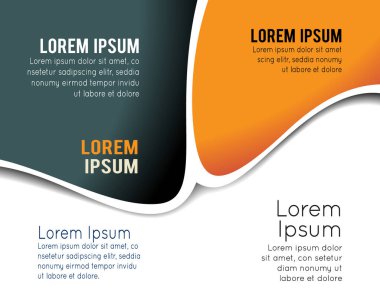 Vektör broşürü, broşür, dergi kapağı ve poster şablonu