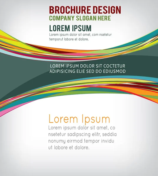 Flyer Brochure Template Abstract Colorful Design — Stock Vector