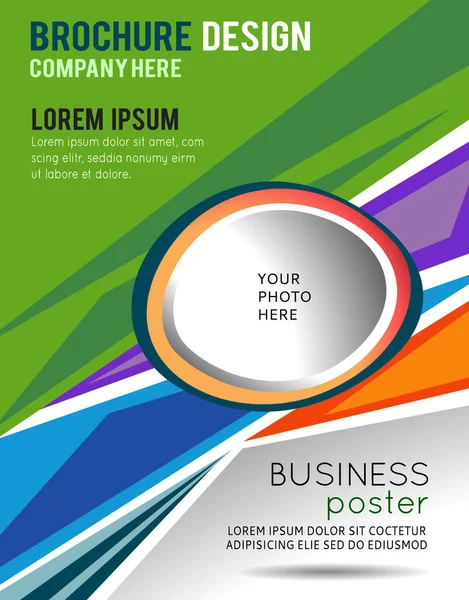 Illustrated Colorful Layout Abstraction Magazine Cover Business Brochure Template — Stock Vector