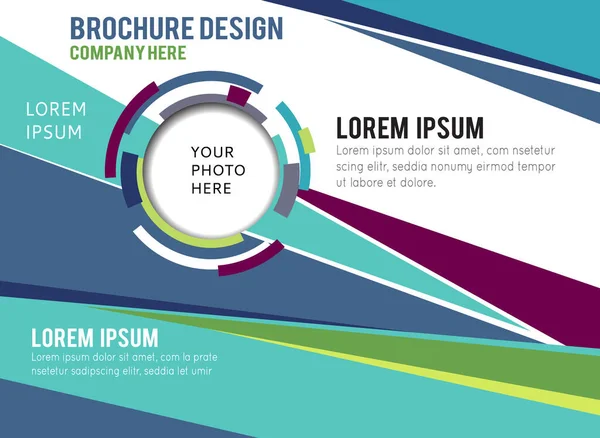图片说明彩色布局与摘要 杂志封面 商业小册子模板 — 图库矢量图片