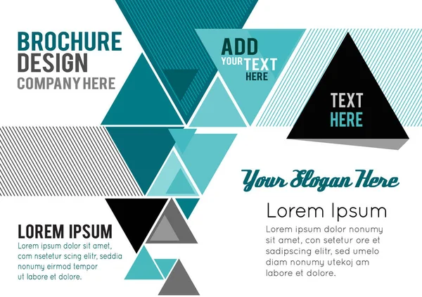 Design Futurista Fundo Com Triângulo Design Brochura Folheto — Vetor de Stock
