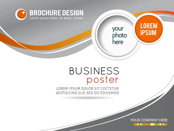 Presentasi Gaya Dari Poster Bisnis Sampul Majalah Tata Letak Desain - Stok Vektor