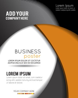 Profesyonel iş tasarım şablonu ya da kurumsal afiş tasarımı. Dergi kapağı, yayıncılık ve baskı sunumu. Soyut vektör arkaplanı.