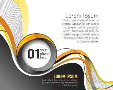 Dalgalı arkaplan - broşür tasarımı veya broşür