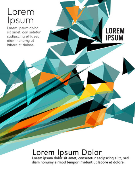 Футуристический дизайн, фон с треугольником - дизайн брошюры или флаер