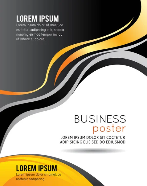 Abstrakter Schwarzer Und Oranger Hintergrund Design Layout Vorlage Broschüre Oder — Stockvektor