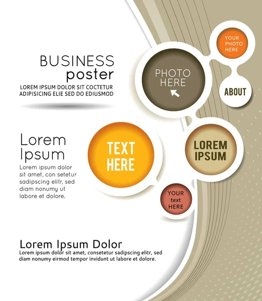 Stylish Presentation Business Poster Magazine Cover Design Layout Template — Stock Vector