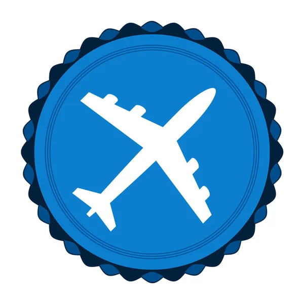 Sinal Avião Ícone Viagem Símbolo Avião Isolado Fundo Branco Ilustração —  Vetores de Stock