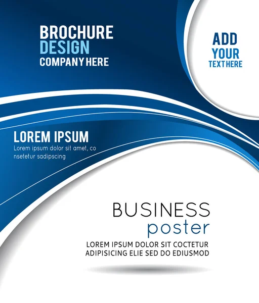Abstract Blue Background Wave Brochure Design Flyer — Stock Vector