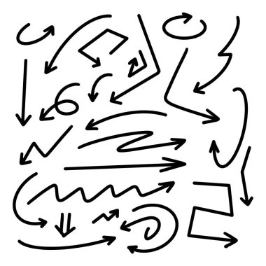 Grunge çizimi el yapımı suluboya karalama vektör kümesi 