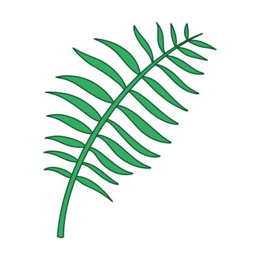 Yaprak Çizgi Simgesi. Vektör çizimi 