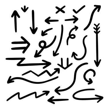 Grunge çizimi el yapımı suluboya karalama vektör kümesi 