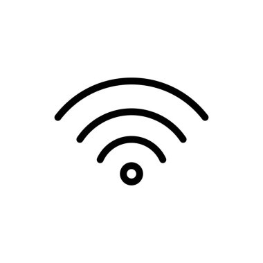 wi-fi siyah beyaz vektör simgesi