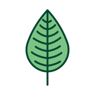 Yaprak Çizgi Simgesi. Vektör çizimi 