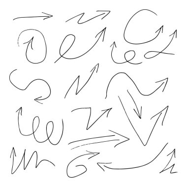 Grunge çizimi el yapımı suluboya karalama vektör kümesi 