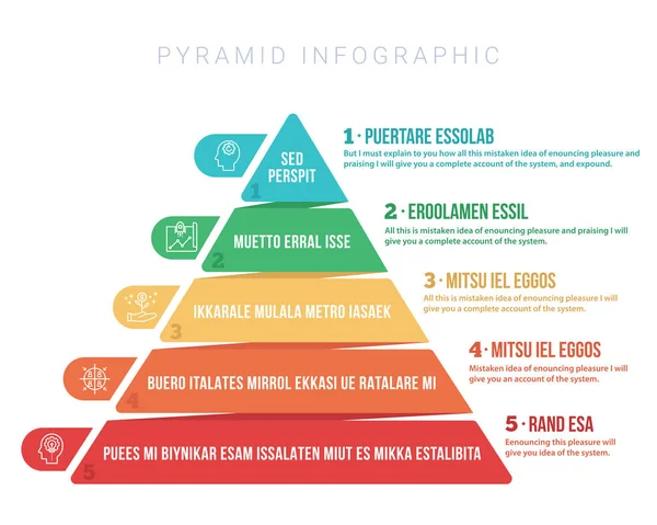 Modern stil soyut Infographic illüstrasyon düzeni ile metin açıklaması altında ve yanında iş veri görselleştirme öğeleri grafik vektör, merdiven, seçenekleri diyagram