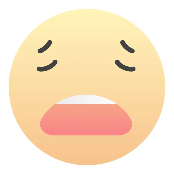 Emoción Facial Emoji Sign Face Para Redes Sociales Aplicaciones — Vector de stock