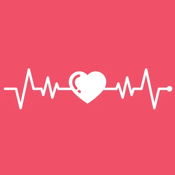 Símbolo Icono Estilo Mínimo Cardiovascular Línea Latidos Del Corazón — Vector de stock