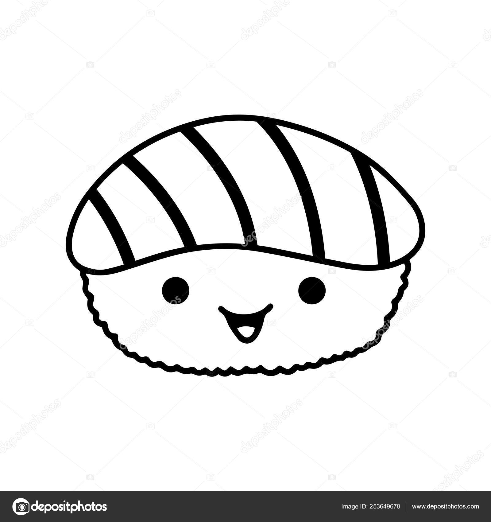 Vecteur Stock Cute kawaii junk food drawing illustration